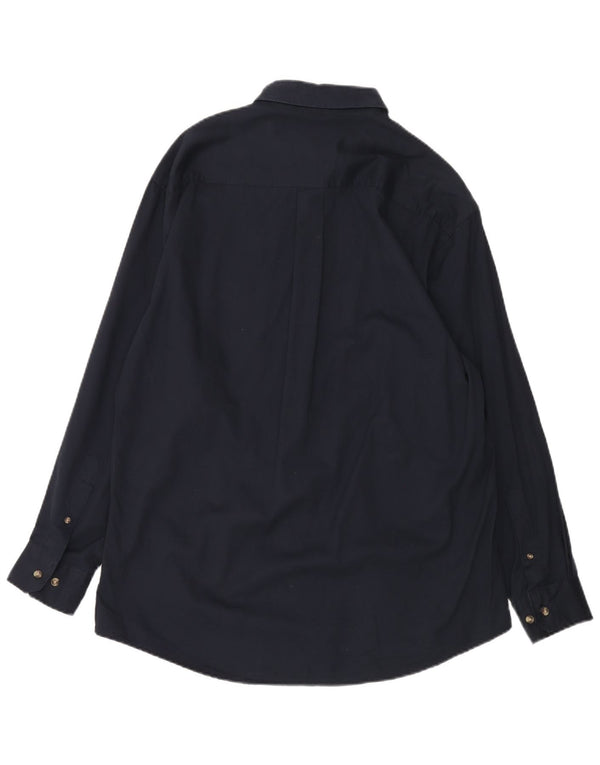 Dockers Mens Shirt Medium Navy Blue Cotton