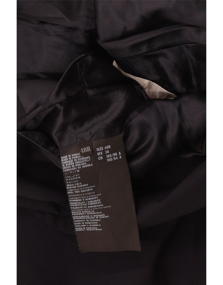 Prada Mens 2 Button Blazer Jacket IT 48 Medium Navy Blue Wool