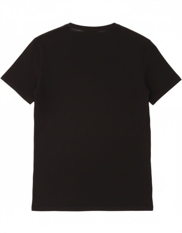 GUESS Womens Slim Fit Graphic T-Shirt Top UK 14 Medium Black Vintage Guess and Second-Hand Guess from Messina Hembry 