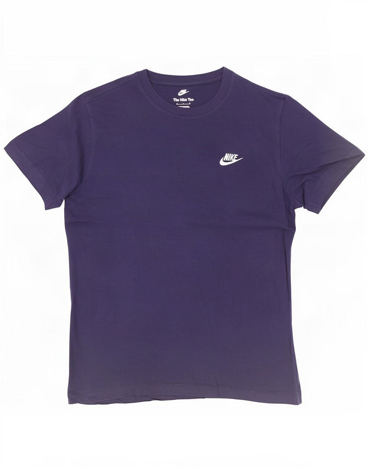 Nike Mens T-Shirt Top Medium Navy Blue Cotton