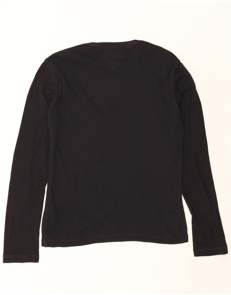 TOMMY HILFIGER Mens Top Long Sleeve Small Black Cotton Vintage Tommy Hilfiger and Second-Hand Tommy Hilfiger from Messina Hembry 