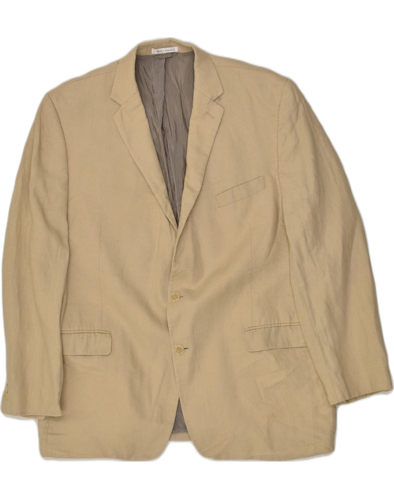 CALVIN KLEIN Mens 3 Button Blazer Jacket UK 42 XL Beige | Vintage Calvin Klein | Thrift | Second-Hand Calvin Klein | Used Clothing | Messina Hembry 