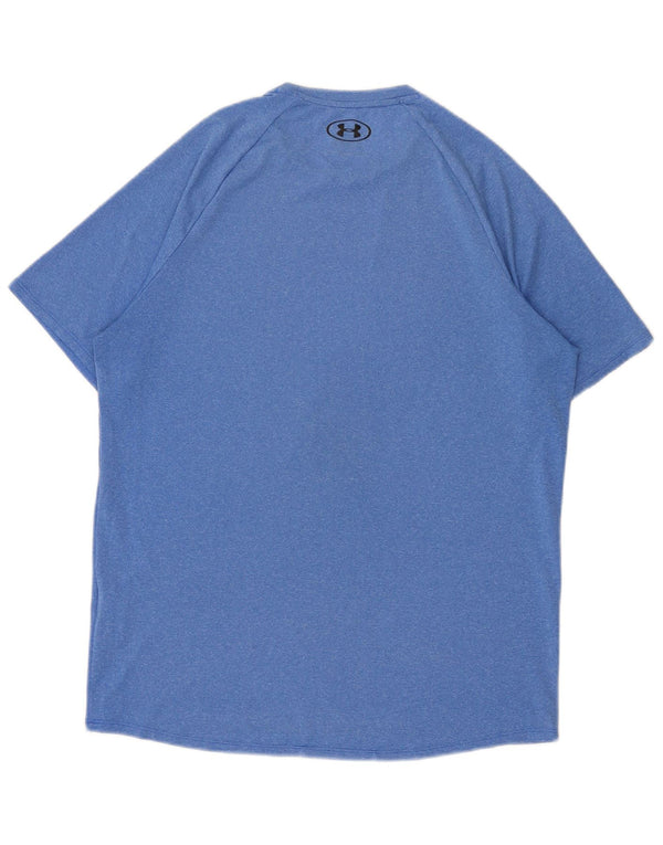 Under Armour Mens T-Shirt Top Medium Blue Flecked Polyester