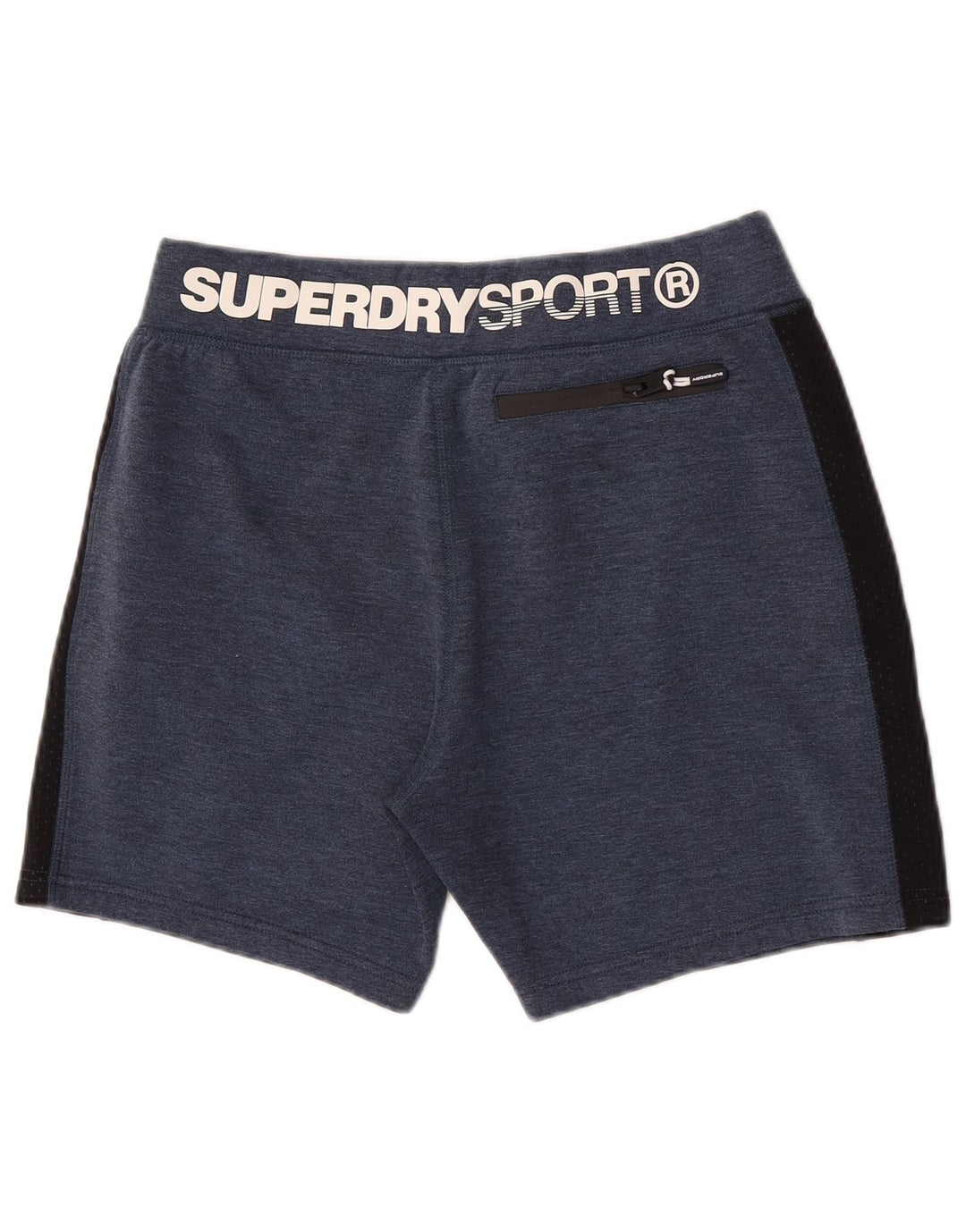 Superdry Mens Graphic Sport Shorts Large  Navy Blue Colourblock Polyester