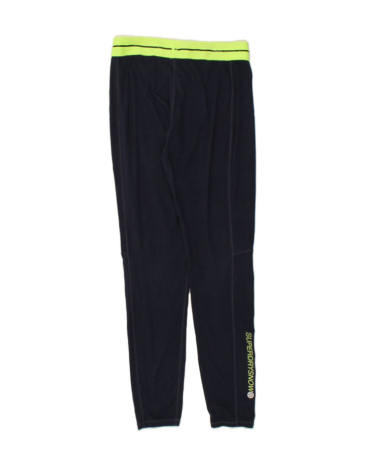 SUPERDRY Womens Graphic Leggings UK 10 Small Navy Blue Colourblock Vintage Superdry and Second-Hand Superdry from Messina Hembry 