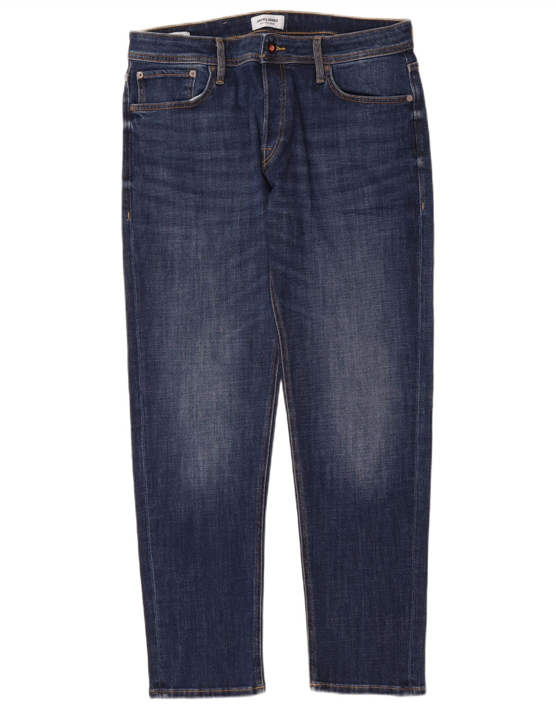 Jack & Jones Mens Slim Jeans W34 L32 Blue Cotton
