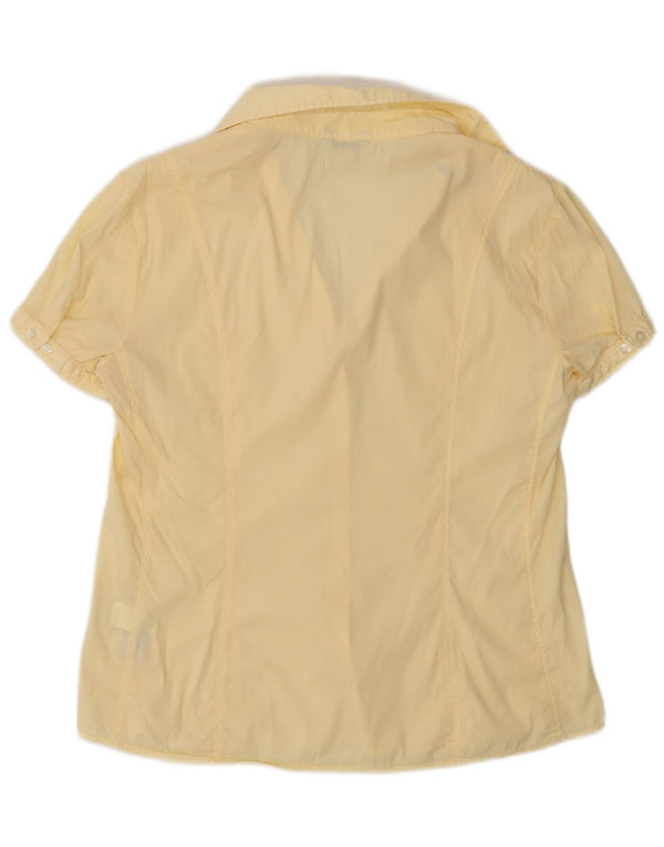 Harmont & Blaine Womens Short Sleeve Shirt IT 44 Medium Yellow Cotton