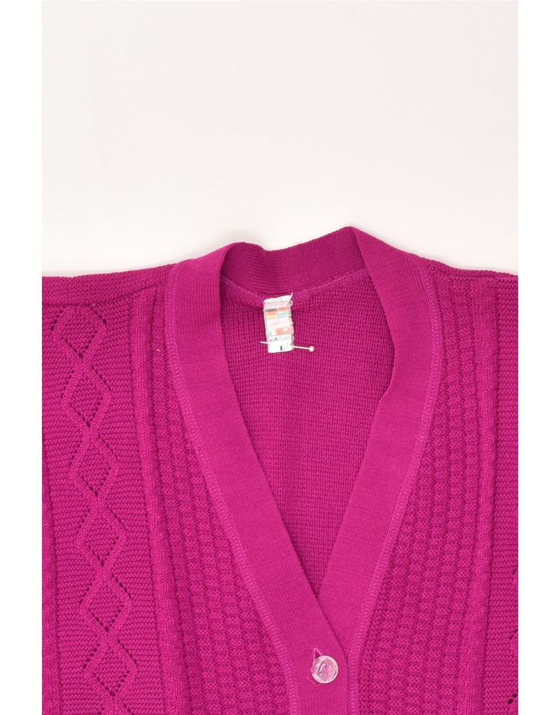 VINTAGE Womens Sleeveless Cardigan Sweater UK 16 Large Pink | Vintage Vintage | Thrift | Second-Hand Vintage | Used Clothing | Messina Hembry 