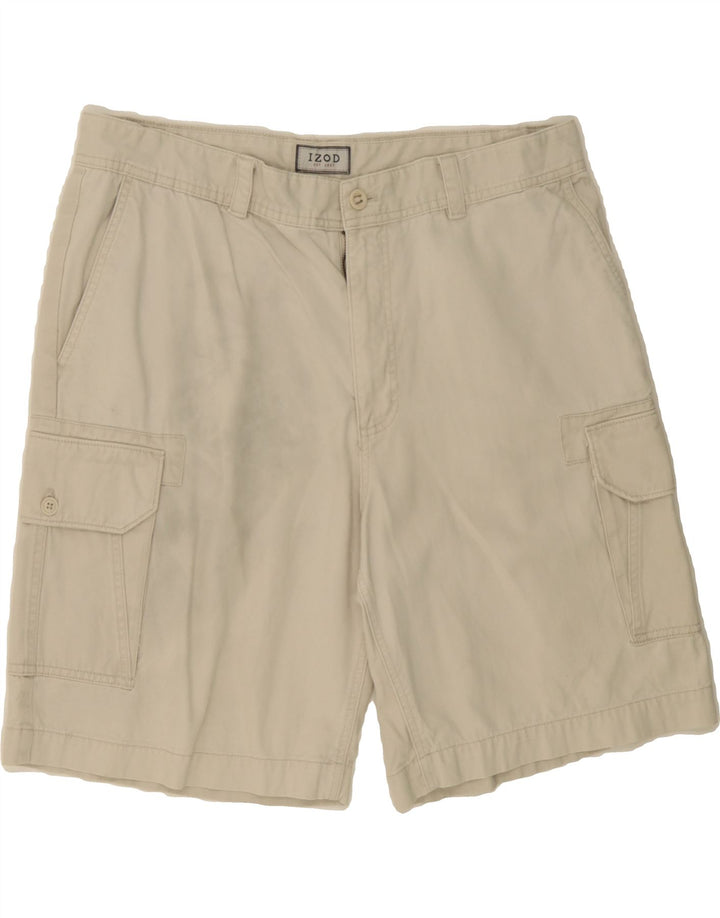 IZOD Mens Cargo Shorts W38 XL Beige Cotton Vintage Izod and Second-Hand Izod from Messina Hembry 
