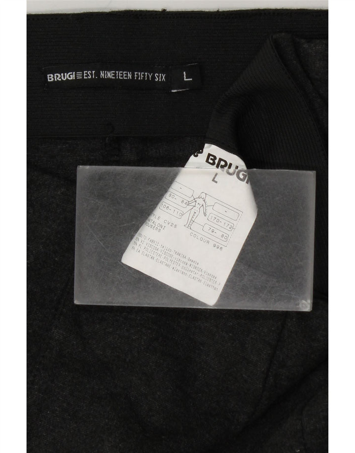 BRUGI Womens Slim Casual Trousers Large W32 L28 Black Viscose
