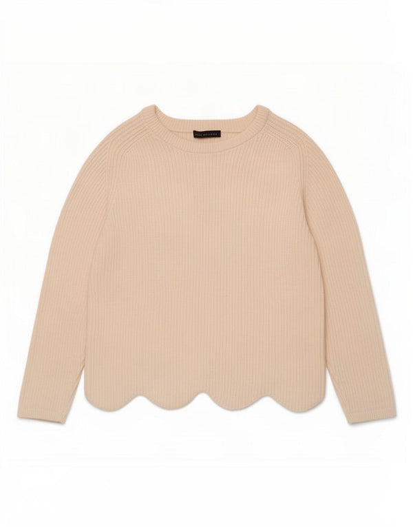 Marks & Spencer Womens Boat Neck Jumper Sweater UK 20 2XL Off White Cotton