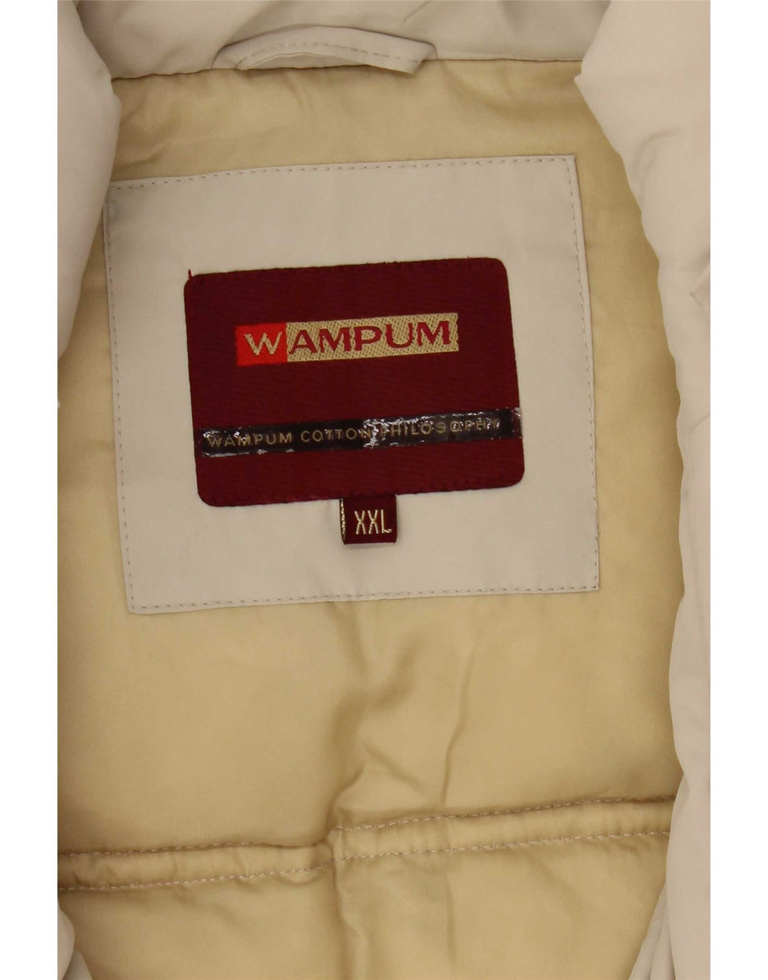 Wampum Mens Padded Jacket UK 44 2XL Beige Polyester