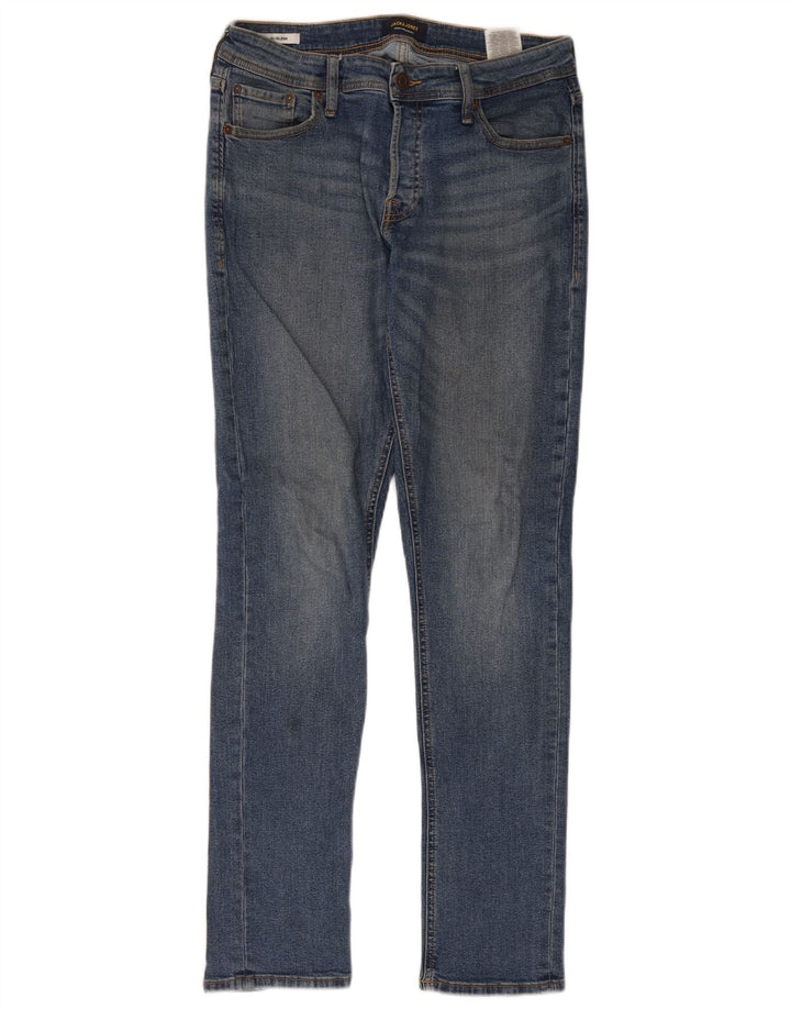 Jack & Jones Mens GLENN Slim Jeans W31 L34 Blue Cotton