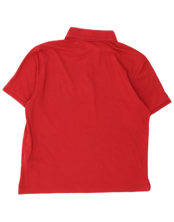 Champion Mens Polo Shirt Medium Red Cotton