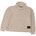 Calvin Klein Womens Roll Neck Oversized Fleece Jumper UK 16 Large White
