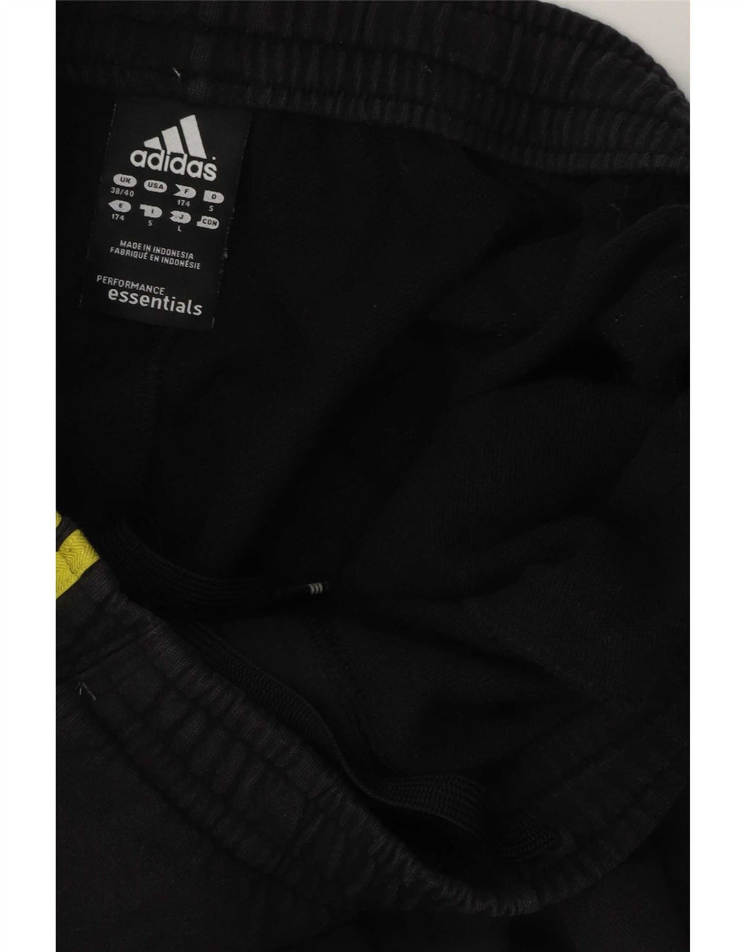 Adidas Mens Tracksuit Trousers UK 38/40 Medium  Black Cotton