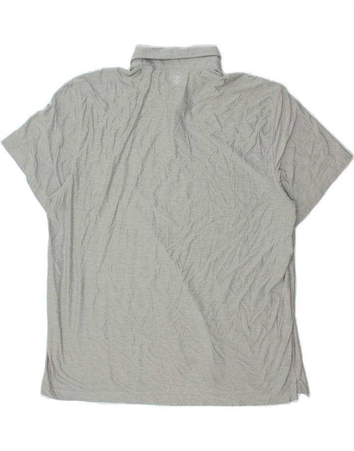 IZOD Mens Polo Shirt 2XL Grey Polyester Vintage Izod and Second-Hand Izod from Messina Hembry 