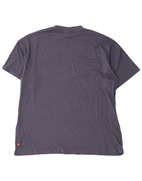 Dickies Mens Regular Fit T-Shirt Top XL Navy Blue Cotton