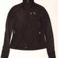 PUMA Womens Tracksuit Top Jacket UK 14 Medium  Black Spotted Polyester