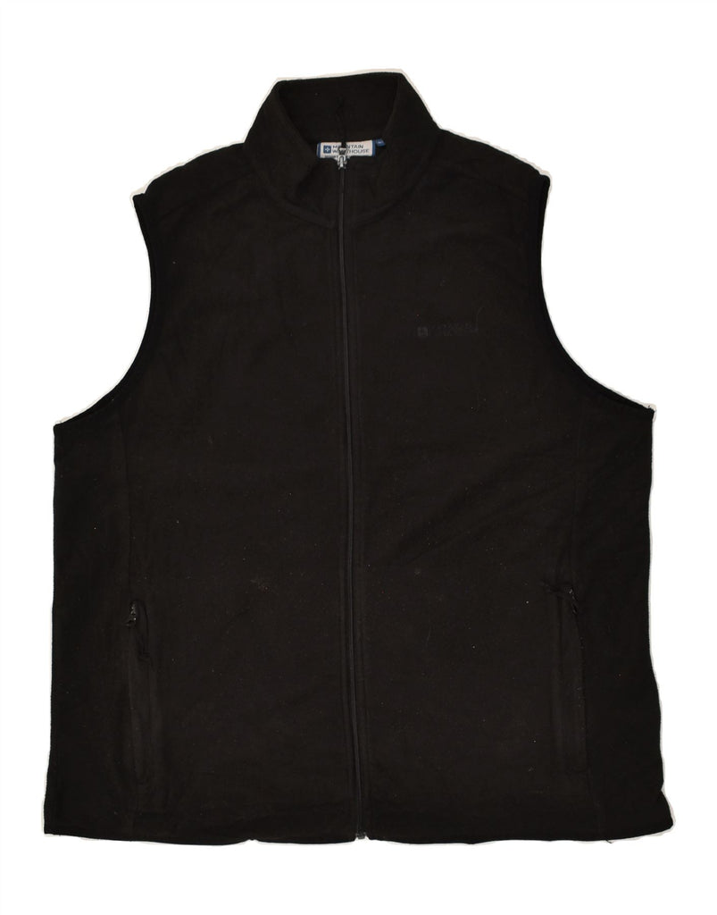MOUNTAIN WAREHOUSE Mens Fleece Gilet UK 42 XL Black Polyester | Vintage Mountain Warehouse | Thrift | Second-Hand Mountain Warehouse | Used Clothing | Messina Hembry 