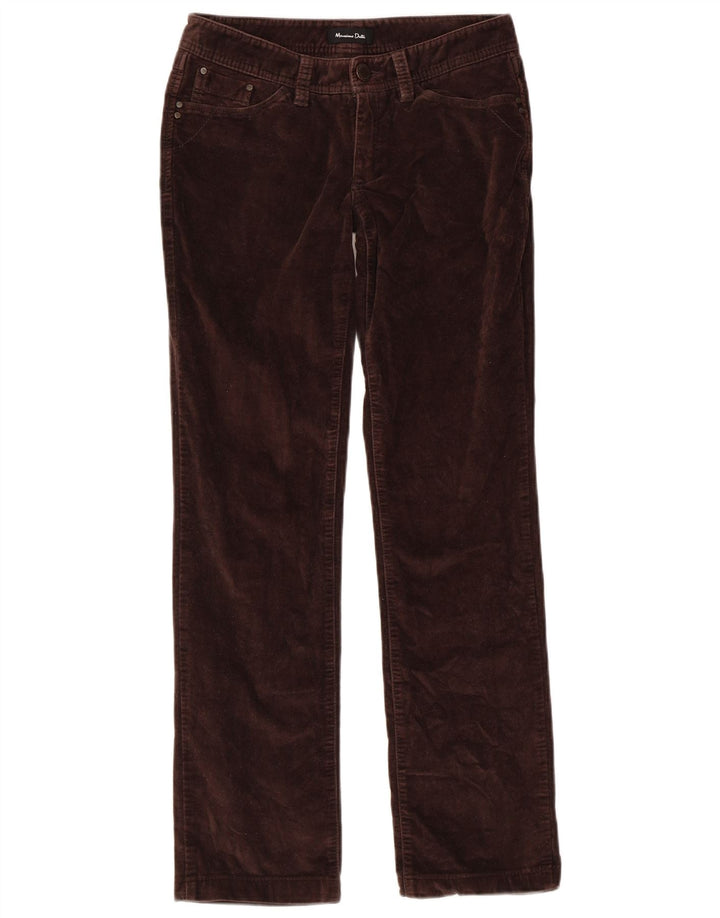MASSIMO DUTTI Womens Straight Casual Trousers W26 L29  Brown