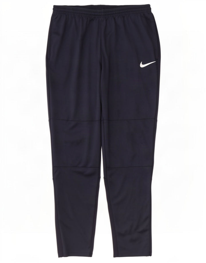 Nike Mens Dri Fit Tracksuit Trousers XL Navy Blue Polyester
