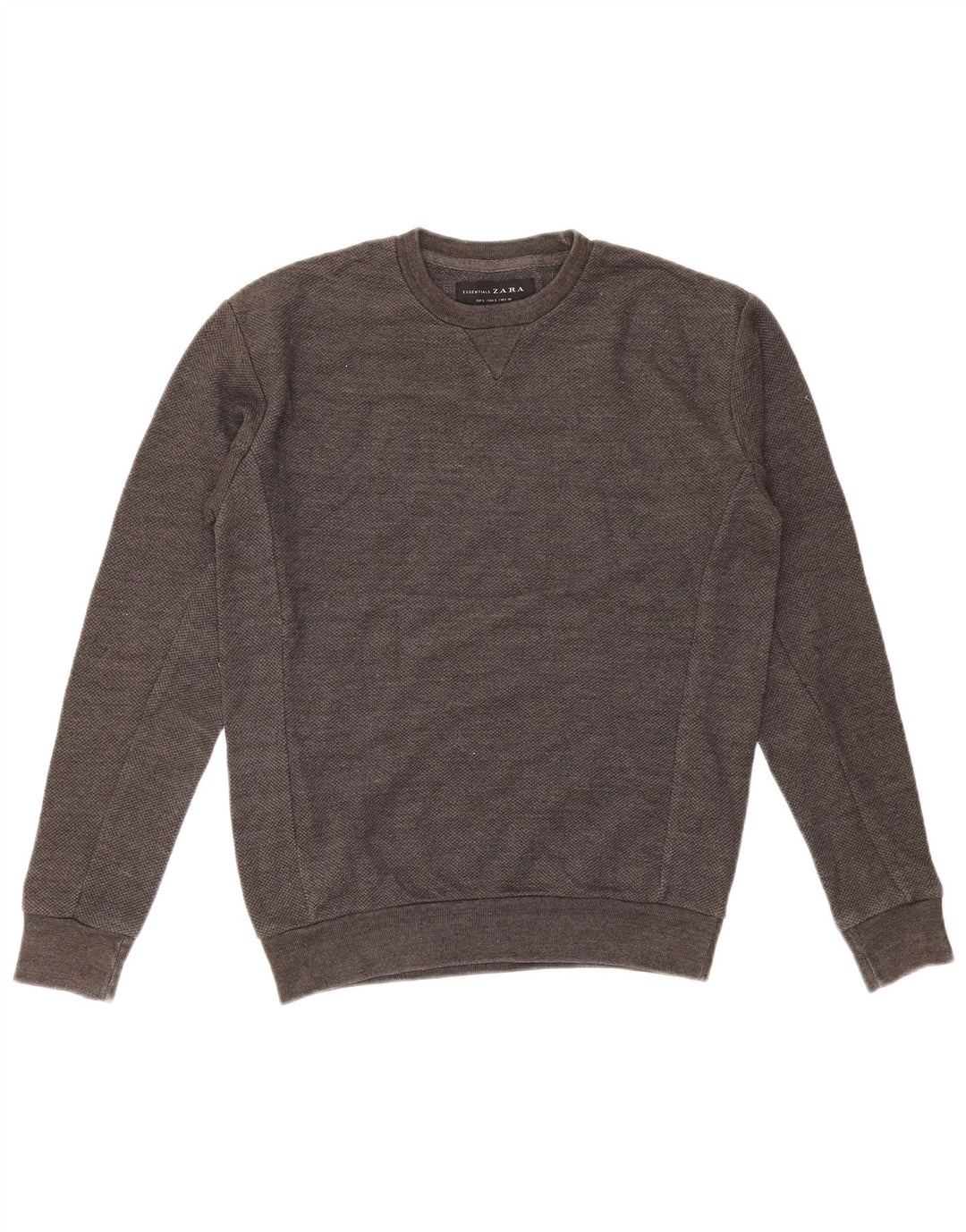 ZARA Mens Sweatshirt Jumper Small Grey Cotton