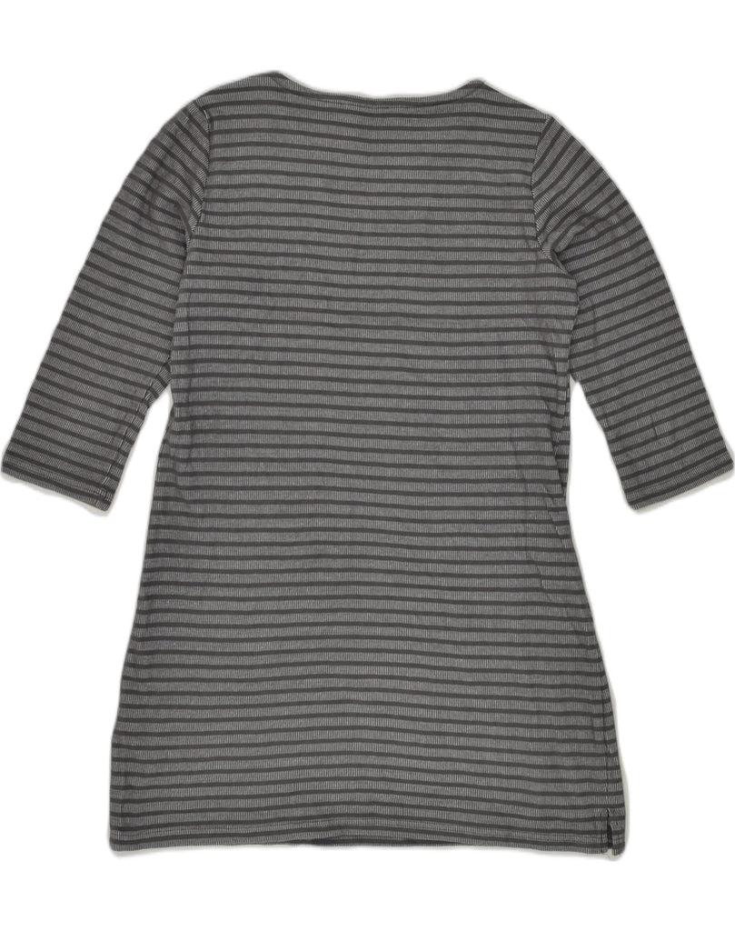 MOUNTAIN WAREHOUSE Womens 3/4 Sleeve Tunic Dress UK 14 Large Grey Striped | Vintage Mountain Warehouse | Thrift | Second-Hand Mountain Warehouse | Used Clothing | Messina Hembry 