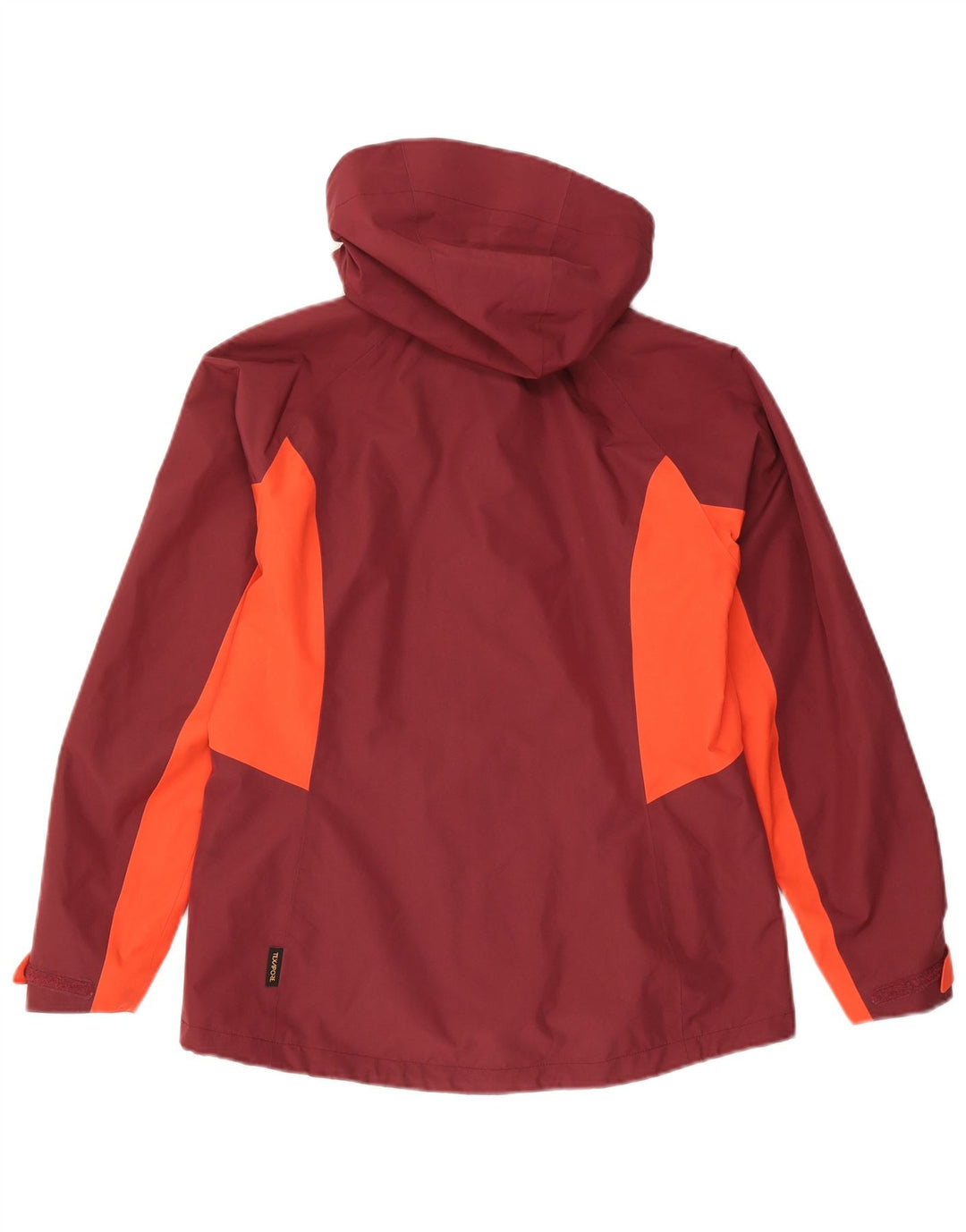 Jack Wolfskin Womens Rain Jacket UK 10/12 Medium Burgundy Colourblock