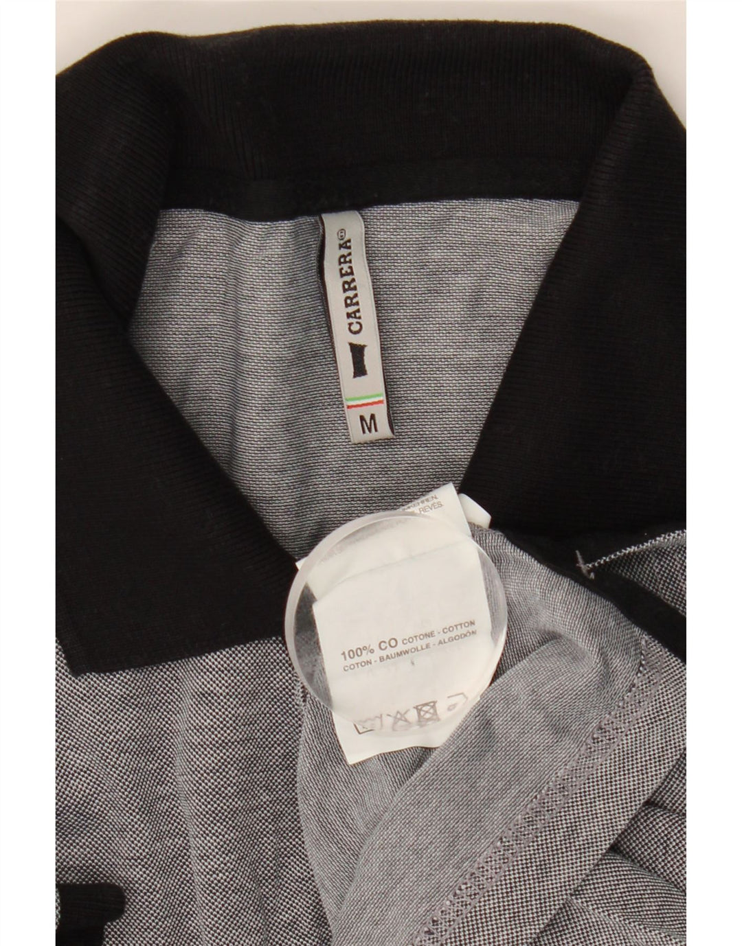 CARRERA Mens Rugby Polo Shirt Medium Grey Cotton