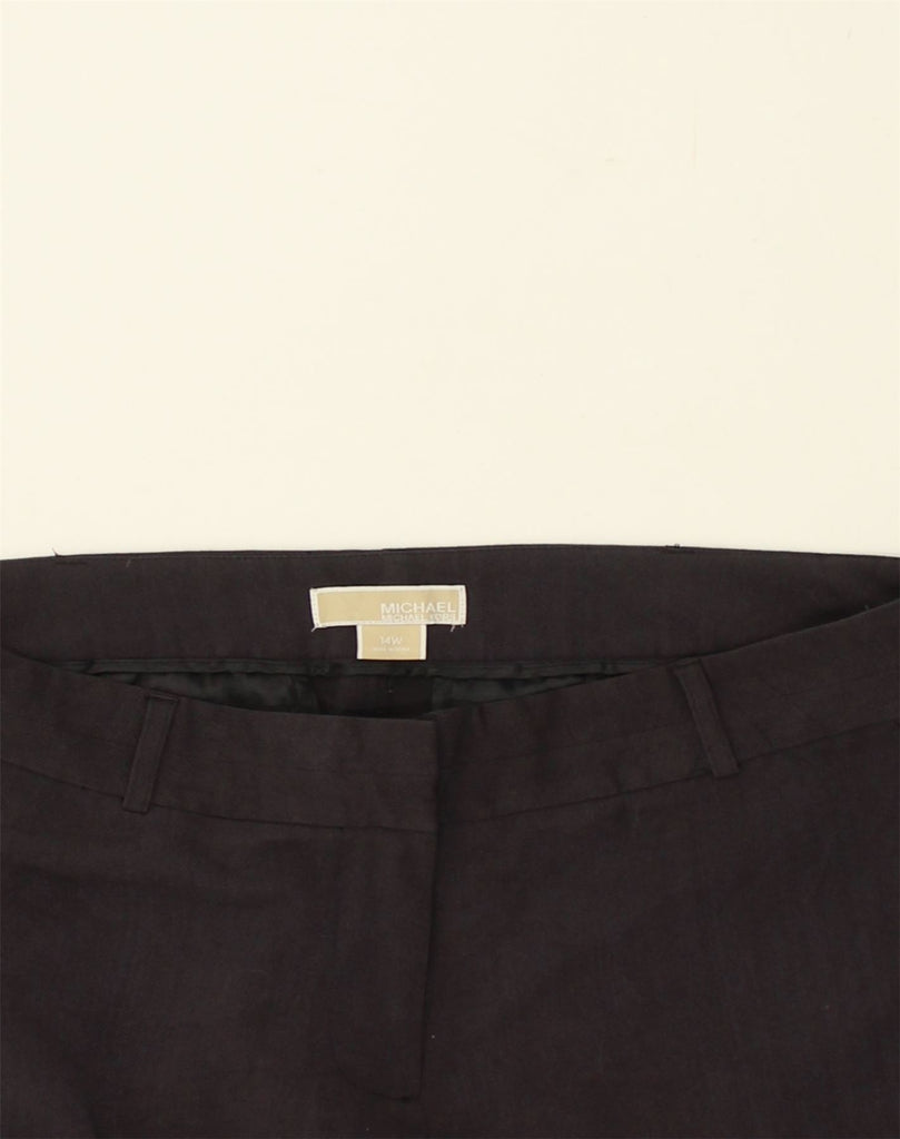 MICHAEL KORS Womens Tapered Chino Trousers US 14 XL W36 L30 Black | Vintage Michael Kors | Thrift | Second-Hand Michael Kors | Used Clothing | Messina Hembry 