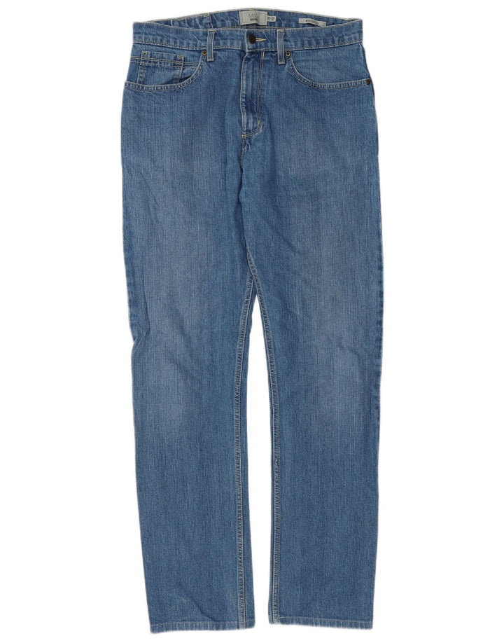 MARKS & SPENCER Mens Tapered Jeans W32 L31 Blue Cotton