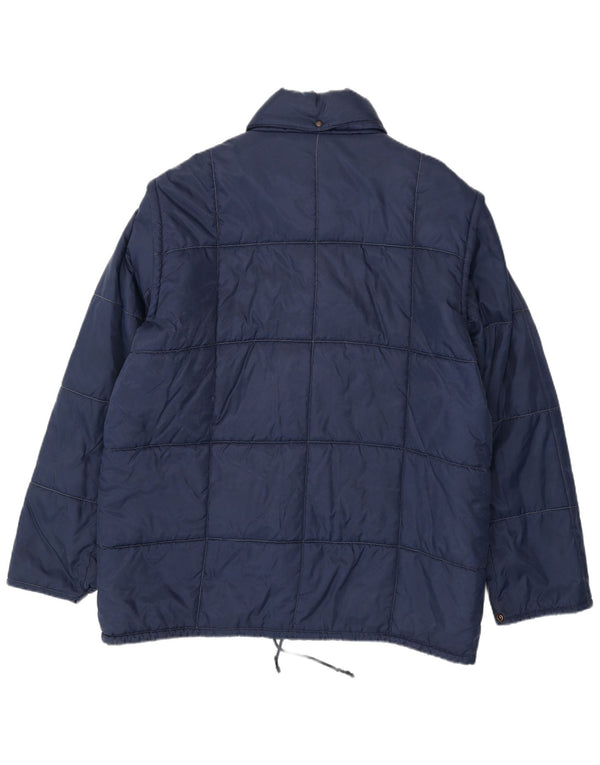 Vintage Mens Padded Jacket UK 42 XL Navy Blue