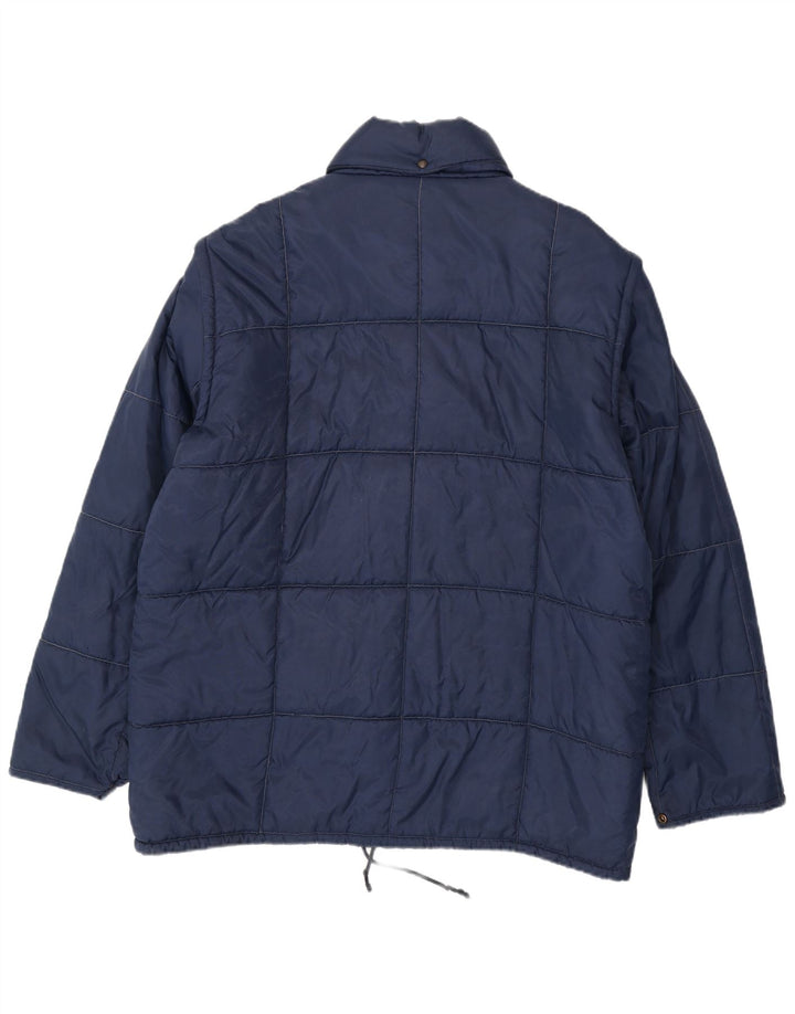 Vintage Mens Padded Jacket UK 42 XL Navy Blue