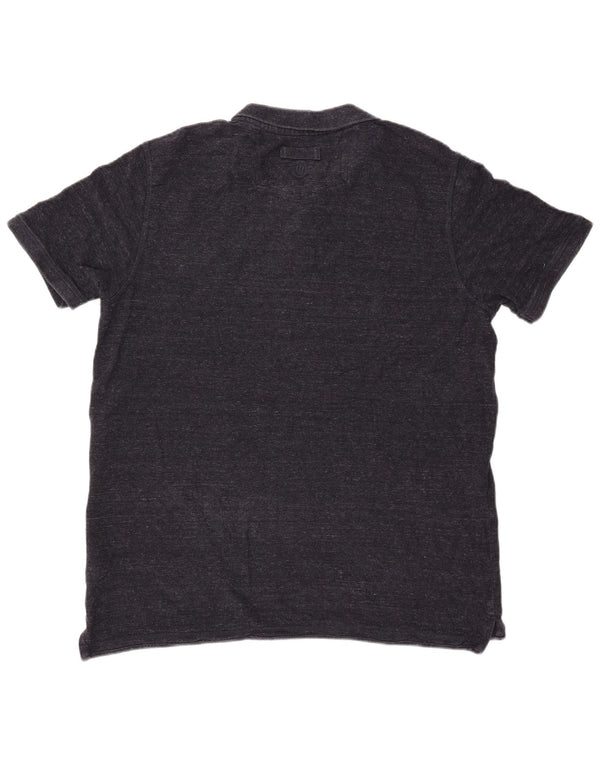 FAT FACE Mens Polo Shirt 2XL Navy Blue Flecked Cotton