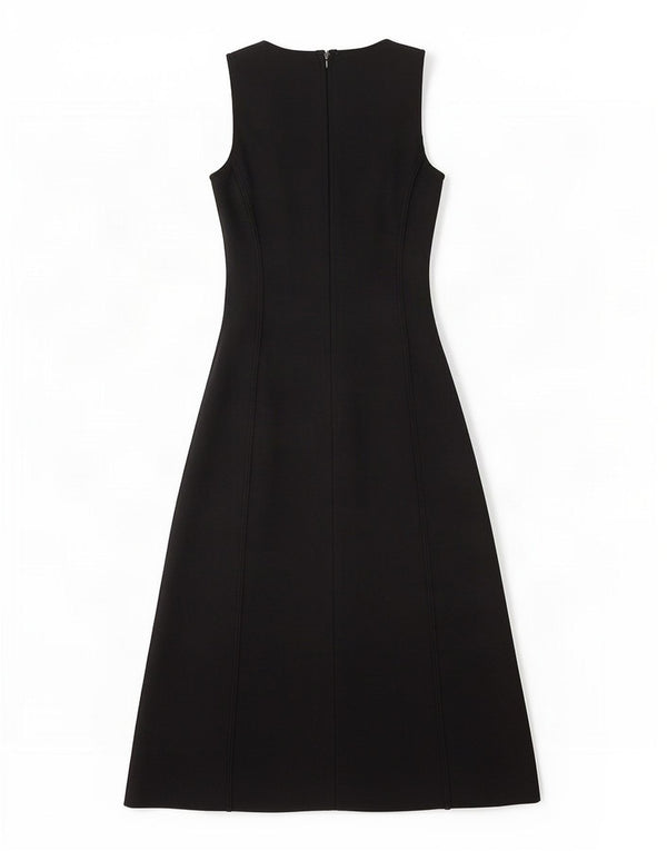 Zara Womens Sleeveless Maxi Dress UK 8 Small Black Viscose