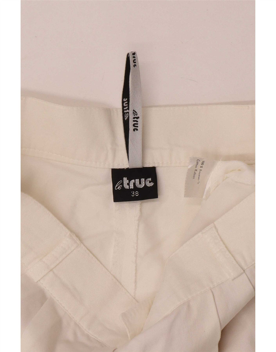 LE TRUC Womens High Waist Pegged Bermuda Shorts EU 38 Medium W26 White