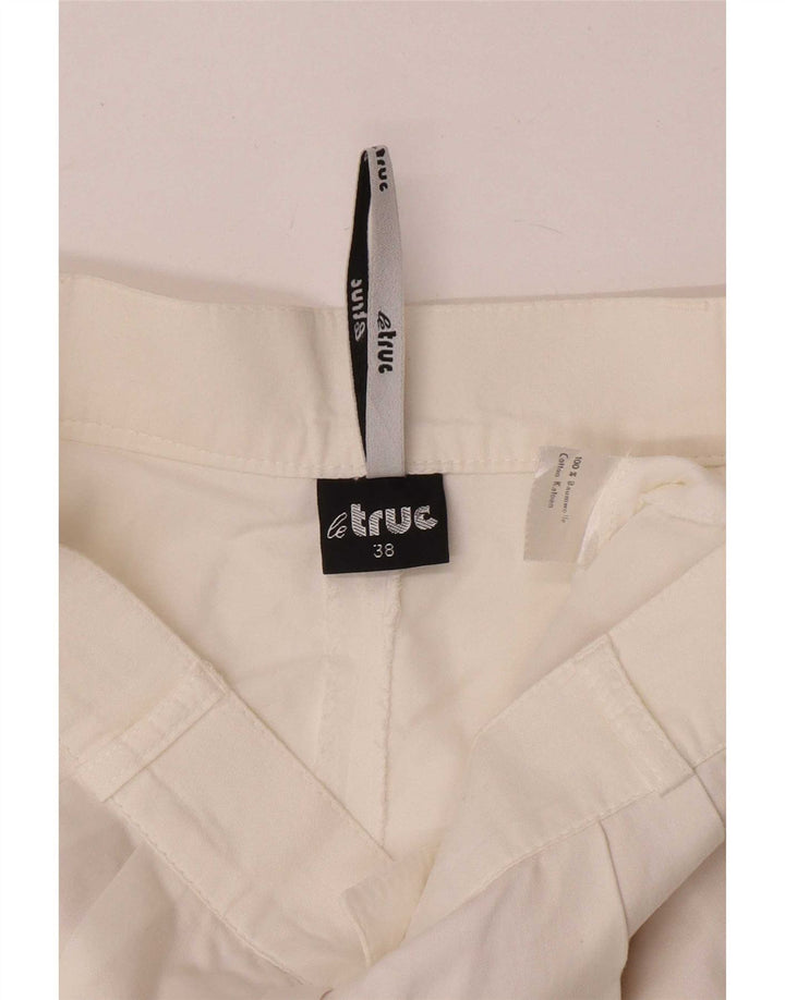 LE TRUC Womens High Waist Pegged Bermuda Shorts EU 38 Medium W26 White