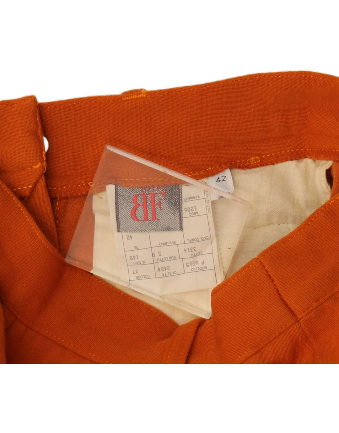 Belfe & Belfe Womens Stirrup Casual Trousers IT 42 Medium W26 L28 Orange
