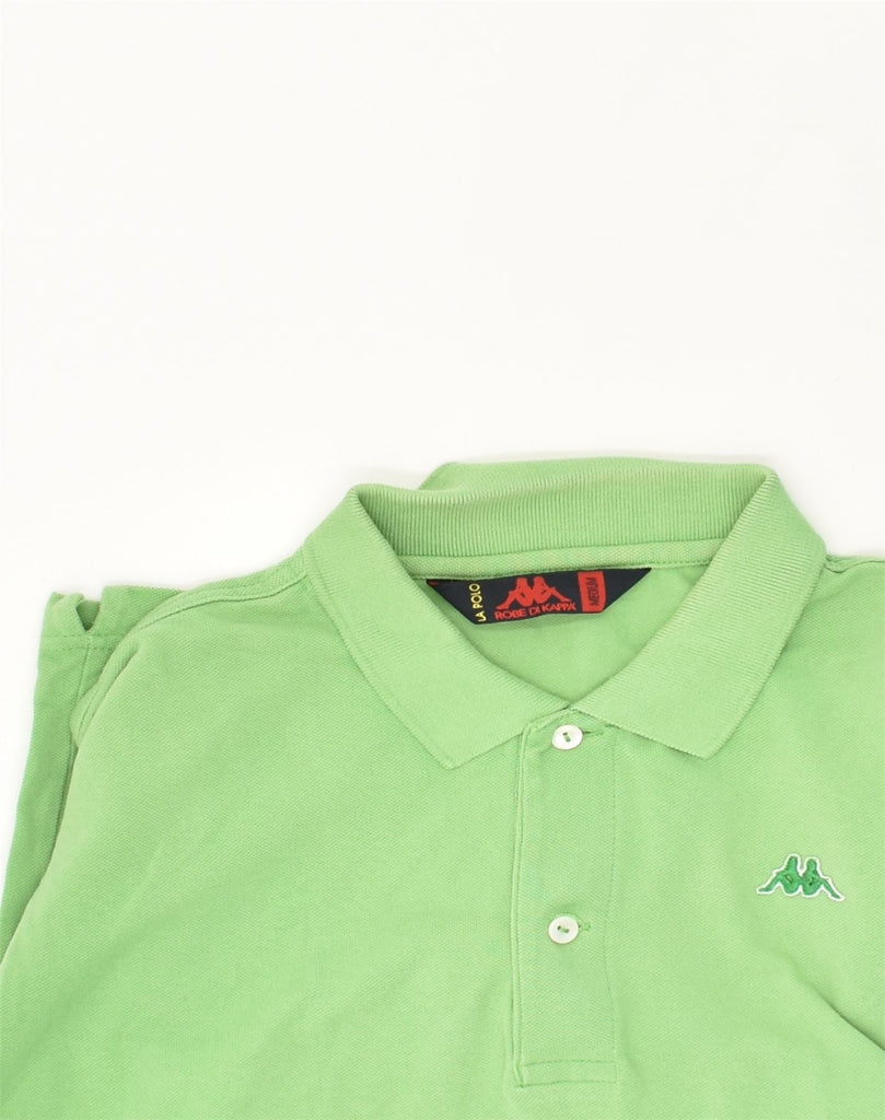 KAPPA Mens Polo Shirt Medium Green Cotton | Vintage Kappa | Thrift | Second-Hand Kappa | Used Clothing | Messina Hembry 