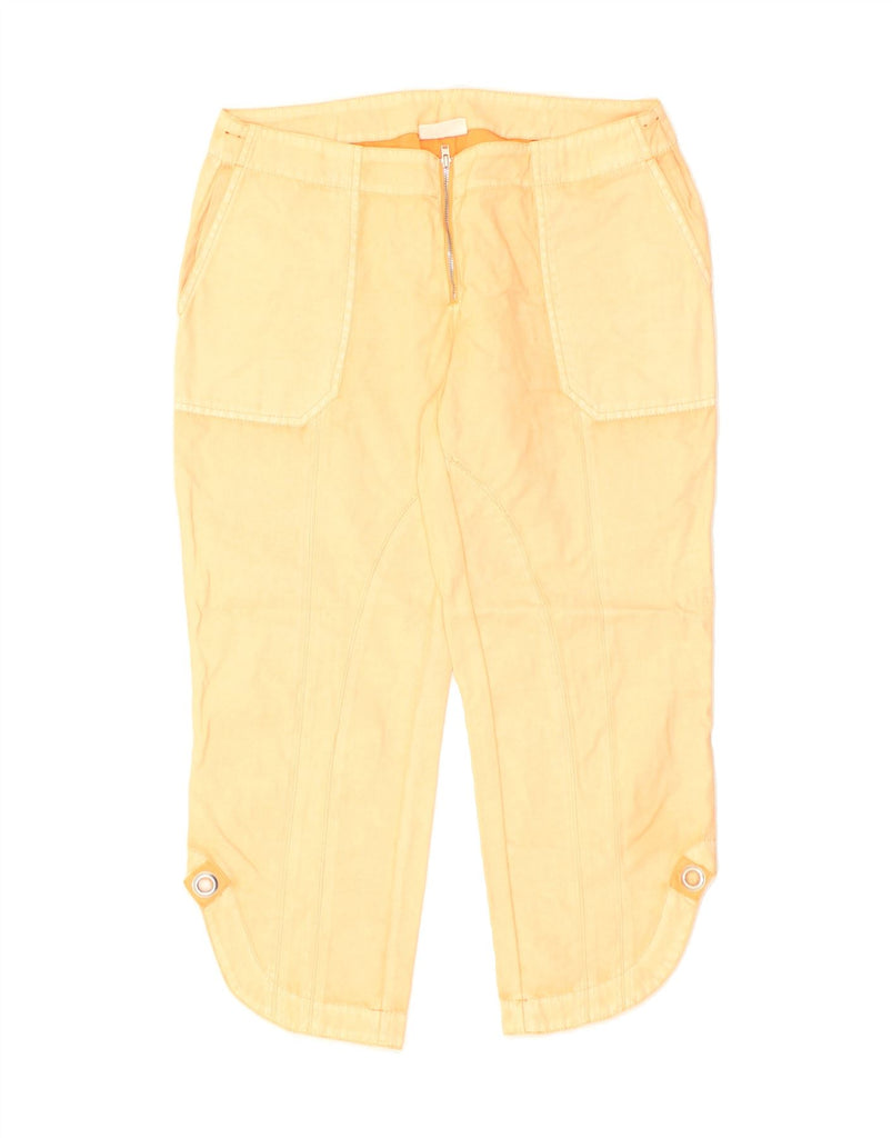 NORTH SAILS Womens Capri Trousers IT 46 Large W32 L22  Yellow Cotton | Vintage North Sails | Thrift | Second-Hand North Sails | Used Clothing | Messina Hembry 