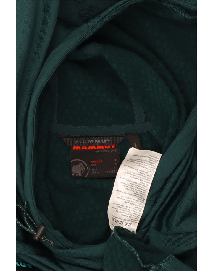 MAMMUT Womens Hoodie Jumper UK 16 Large Green Polyester