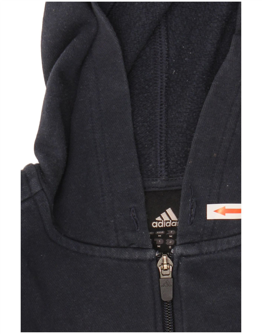 Adidas Mens Zip Hoodie Sweater Medium Navy Blue Cotton