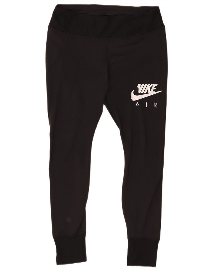 Nike Womens Graphic Leggings UK 14 Large  Black Polyester