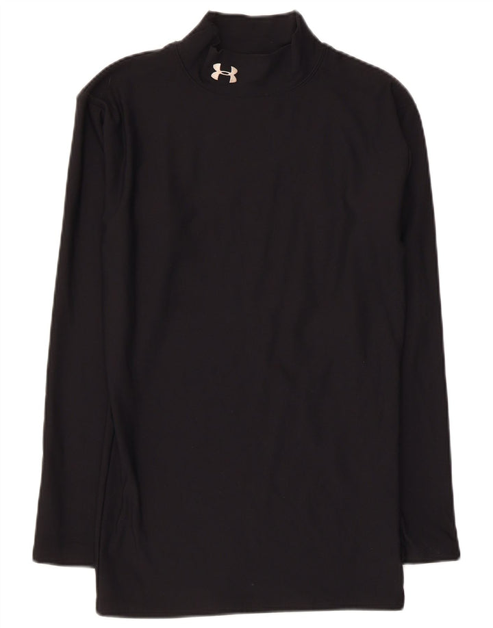 Under Armour Womens Top Long Sleeve UK 10 Small Black Nylon