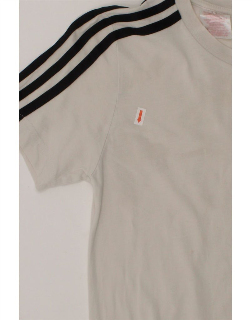 ADIDAS Boys T-Shirt Top 11-12 Years White Cotton Vintage Adidas and Second-Hand Adidas from Messina Hembry 