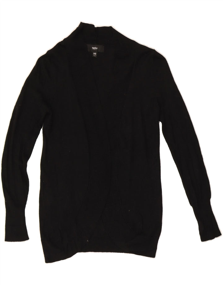 MOSSIMO Womens Open Cardigan Sweater UK 4 XS Black Nylon Vintage Mossimo and Second-Hand Mossimo from Messina Hembry 