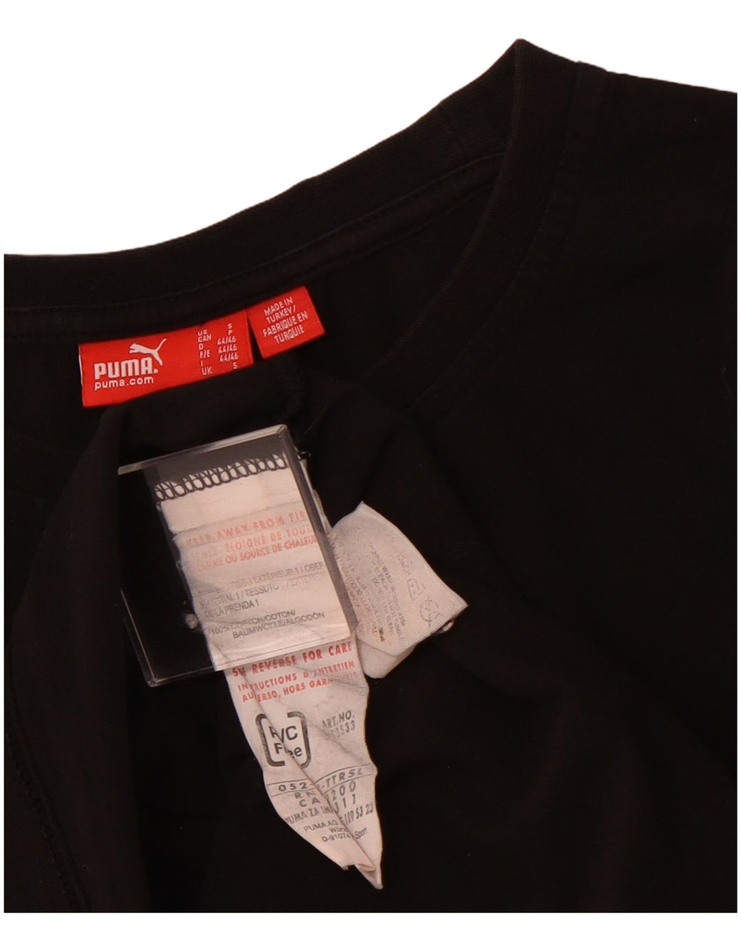 PUMA Womens Graphic T-Shirt Top UK 10 Small Black Cotton