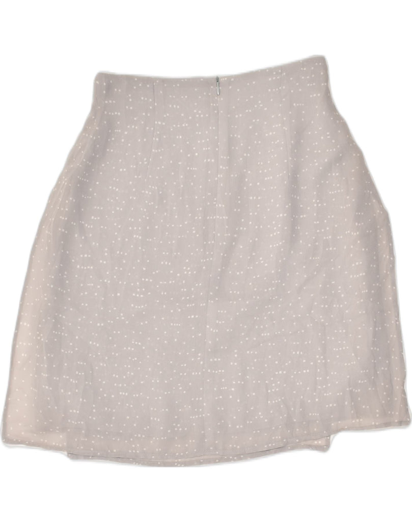 DANIEL HECHTER Womens A-Line Skirt UK 8 Small W27  Grey Polka Dot | Vintage Daniel Hechter | Thrift | Second-Hand Daniel Hechter | Used Clothing | Messina Hembry 