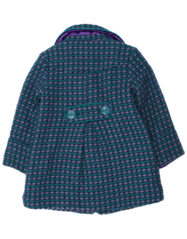Ted Baker Girls Overcoat 3-4 Years Blue Acrylic